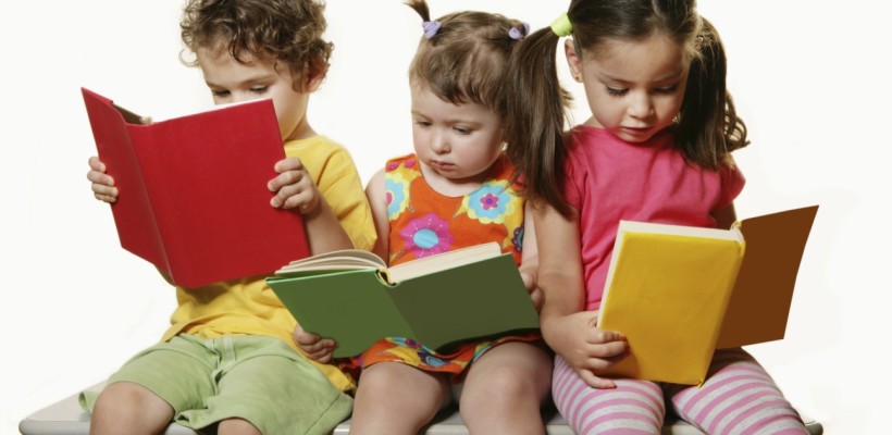 Kid reading books